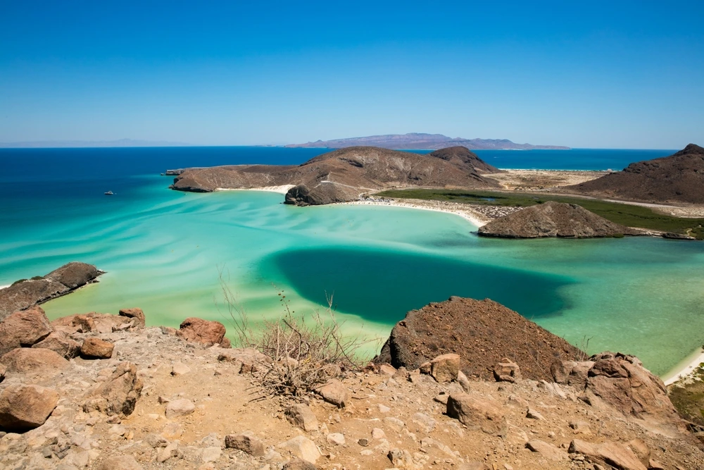 Shallow turquoise waters of Balandra Beach