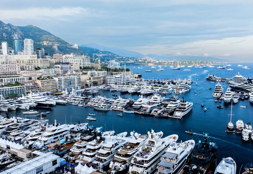 Yachts in Palm Beach's harbour at Palm Beach International Boat Show.