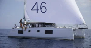 The Telemachus 46 catamaran cruising between New Zealand and Cabo.